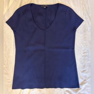 Blue short sleeve sweater